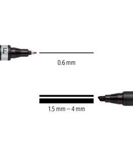 Marcador permanente doble punta Lumocolor duo 348-9 NEGRO