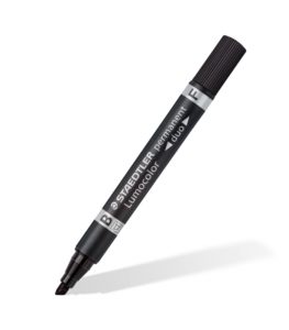 Marcador permanente doble punta Lumocolor duo 348-9 NEGRO