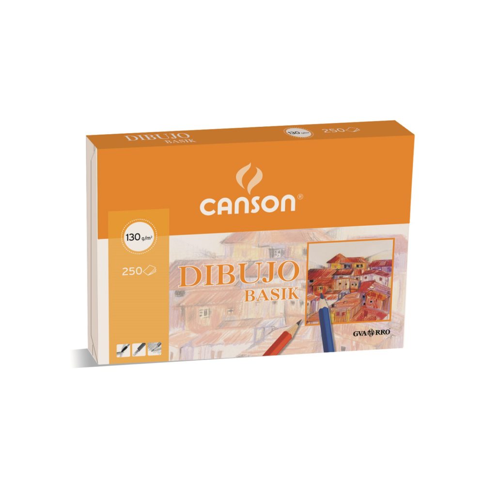 Caja de 250 láminas de dibujo BASIK recuadro A3+ Canson