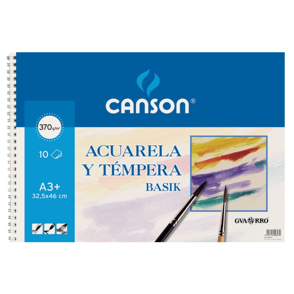 Bloc ACUARELA Y TEMPERA Basik A3+ Canson