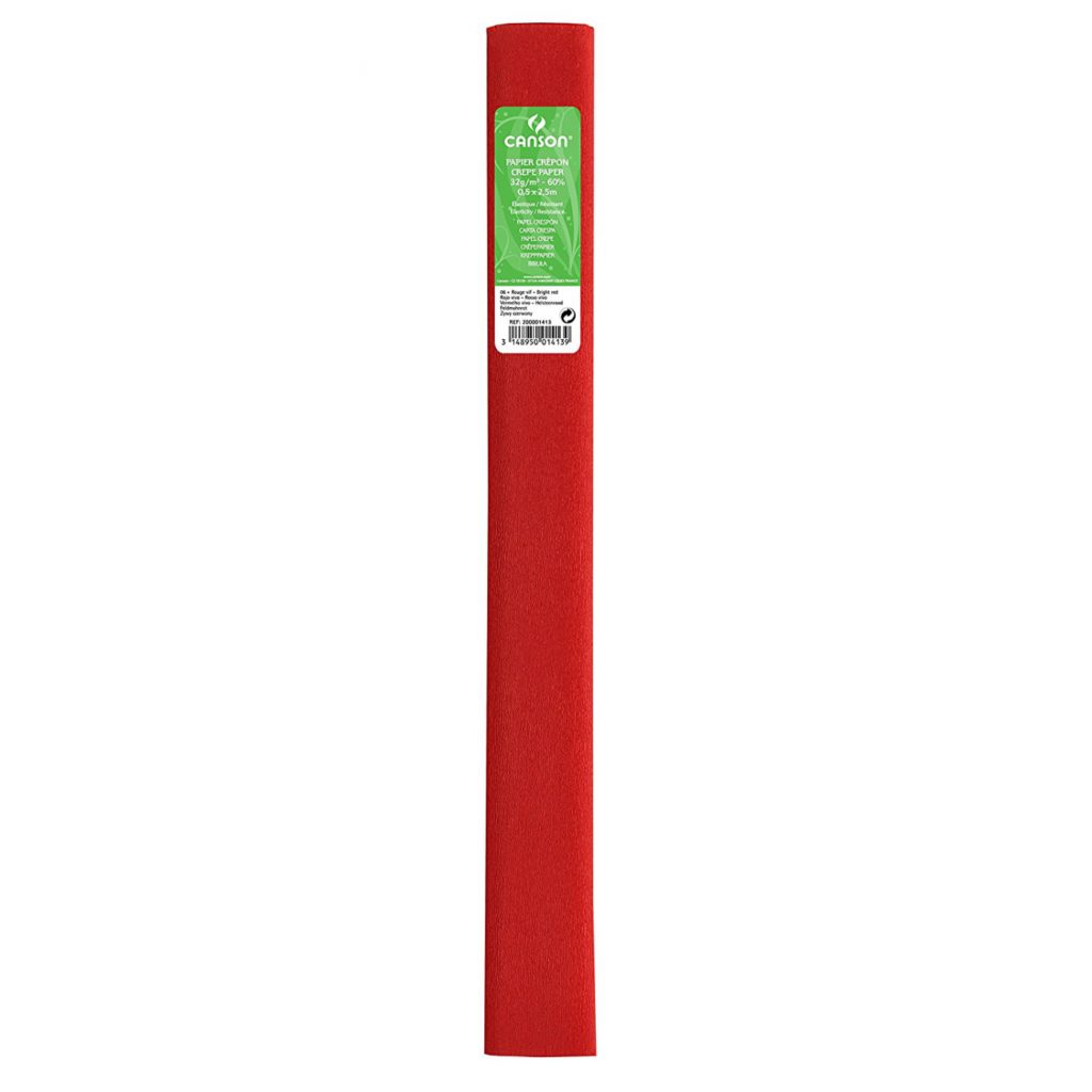 Papel crespón estándar 40gr ROJO VIVO CANSON