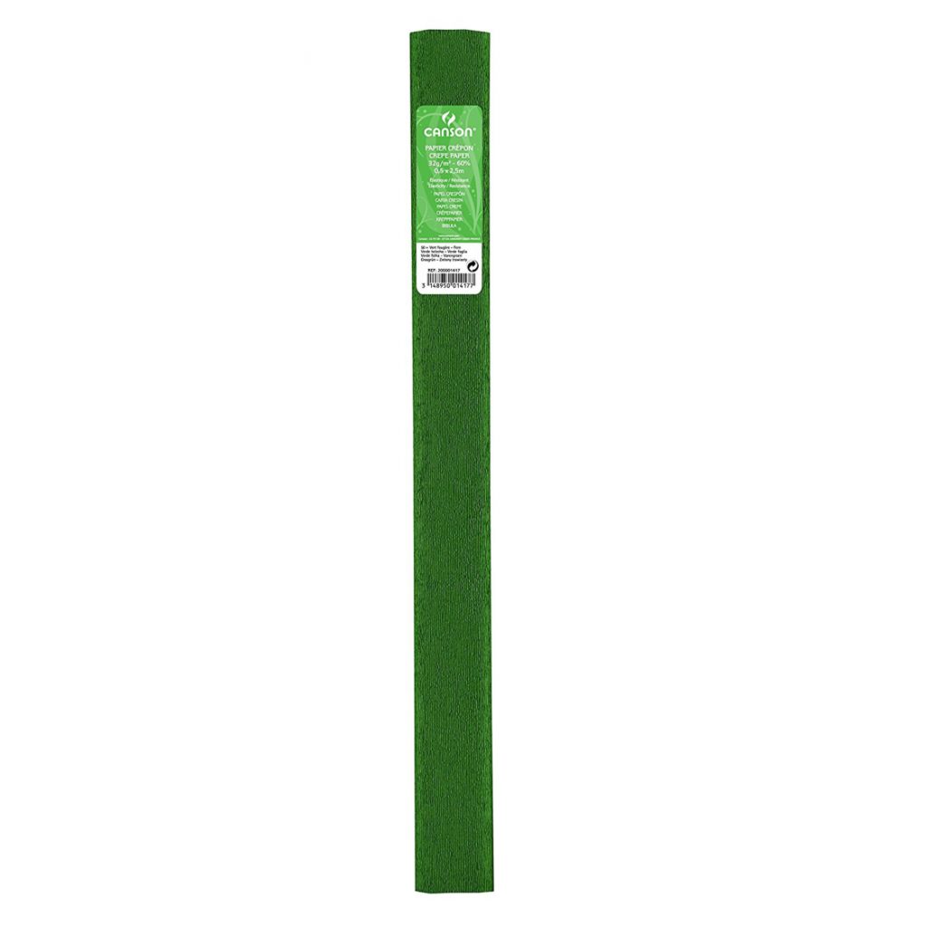 Papel crespón estándar 40gr VERDE HELECHO CANSON