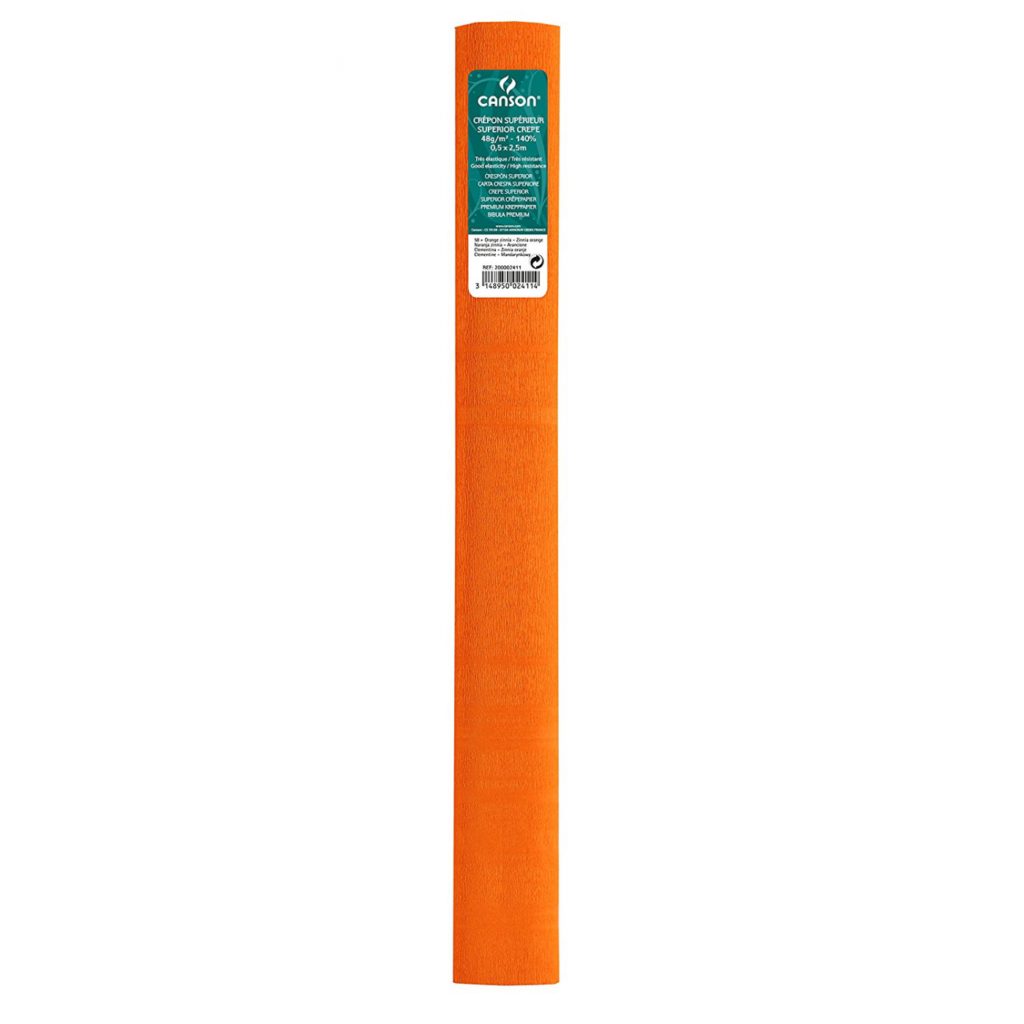 Papel crespón superior 60gr NARANJA ZINNIA CANSON