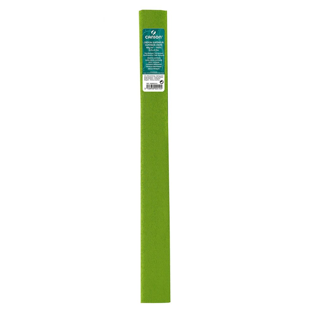Papel crespón superior 60gr VERDE PRIMAVERA CANSON