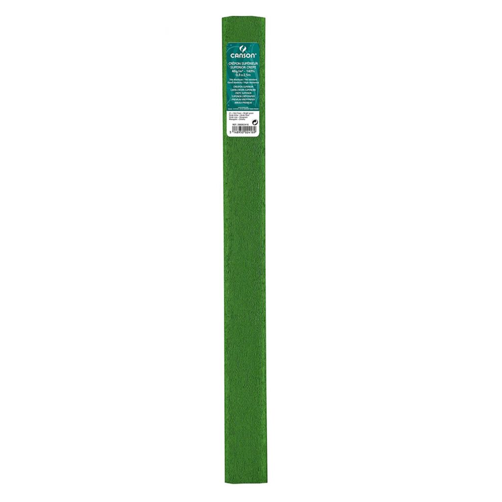 Papel crespón superior 60gr VERDE BILLAR CANSON