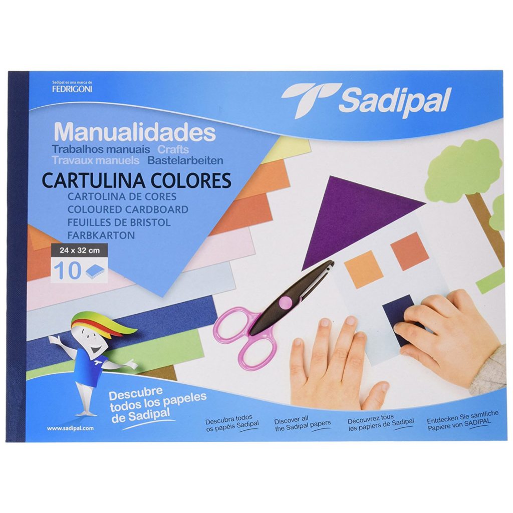 Bloc de 10 cartulinas de colores A4 Sadipal