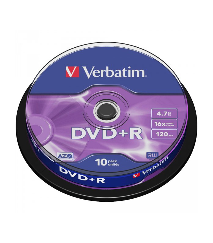 DVD-R 4.7gb bobina de 10 uds VERBATIM