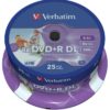 Bobina de 25 DVD+R imprimible DL 8.5 gb VERBATIM