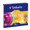 DVD+RW 4.7gb con caja SLIM 5 uds. VERBATIM