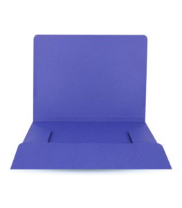Carpeta azul de cartón con solapa y elásticos FOLIO PROA