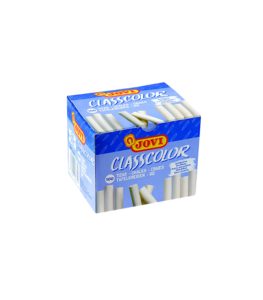 Tizas blancas CLASSCOLOR antipolvo caja 100 unidades JOVI