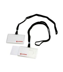 Portadistintintivo (identificador de congresos) rígido con cordón GRAFOPLAS