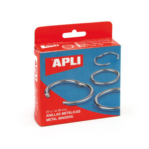 APLI - ANILLAS METALICAS ARTICULADAS - 32 mm - Caja 20 unidades