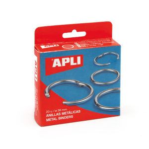 APLI - ANILLAS METALICAS ARTICULADAS - 46 mm - Caja 10 unidades