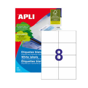 APLI - Caja Etiquetas - 100 Hojas - 105,0X 74,0