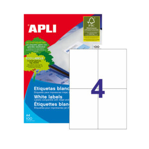 APLI - Caja Etiquetas - 100 Hojas - 105,0X148,0