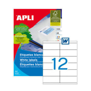 APLI - Caja Etiquetas - 100 Hojas - 105,0X 48,0