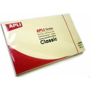 APLI - NOTAS ADHESIVAS CLASSIC - 125 x 75 mm - 1 bloc - 100 hojas
