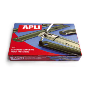 APLI - FASTENERS METALICO - Color dorado - Caja 50 unidades
