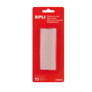 APLI - BARRAS DE COLA PARA PISTOLAS - Diametro 7,5 mm (pack 10 barras)