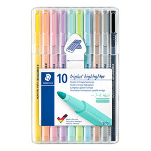STAEDTLER - TRIPLUS TEXTSURFER 362 Colores  vintage y pastel - 10 colores