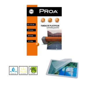 PROA - FUNDAS PARA PLASTIFICAR - 125 MICRAS