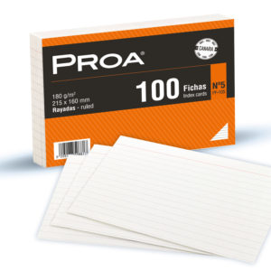 PROA - FICHAS - INDEX CARDS - RAYADAS - Nº 5