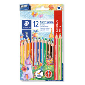 STAEDTLER - Lápiz de color triangular Jumbo Noris Club® 128 -12 Colores