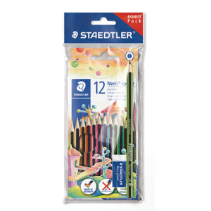 STAEDTLER - Set colores sostenibles 185 - 12 colores + lápiz y goma de borrar