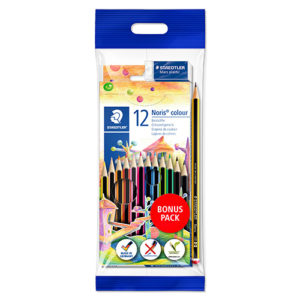 STAEDTLER Lapices de 12 colores + Regalo (lápiz nº2 y goma)