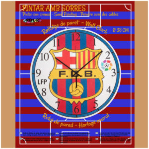 ARENART - Pintura con arena - Kit reloj  F.C. Barcelona - 38 cm