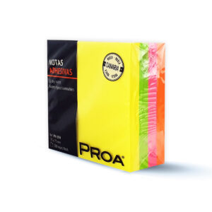 PROA - Notas Adhesivas - cubo 320 hojas - 4 colores fluorescentes